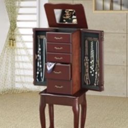 Nostalgic Oak Jewelery Armoir