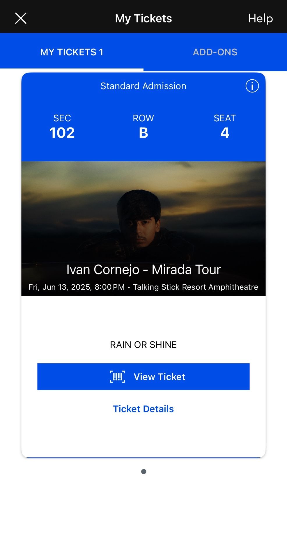 1 Ivan Cornejo Ticket