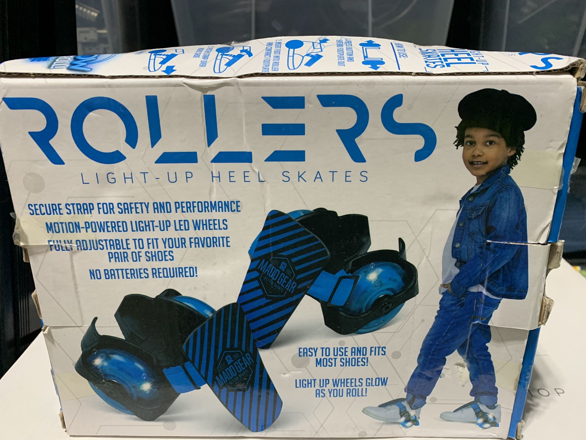 Madd Gear –Rollers – Light-Up Heel Skates – Suits Ages 6+