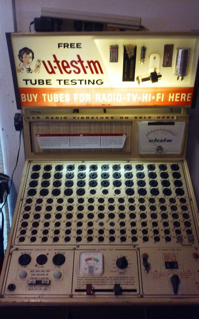 Tube tester antique (old school) 7 11 design works good $300
