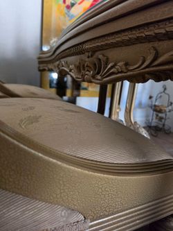 Luxury Italian Rococo Dining Set – Glass Table + 6 Chairs – $1,300 OBO