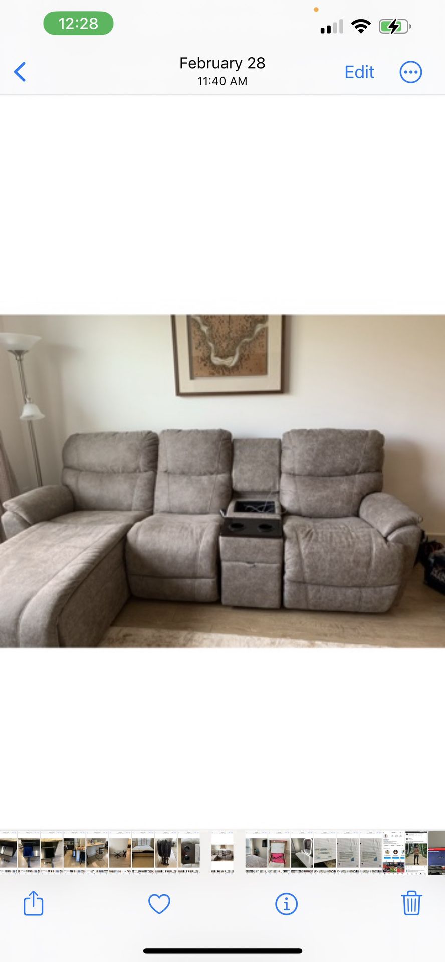 Major markdown- $4000 Laz-boy Recliner Sectional With Chaise