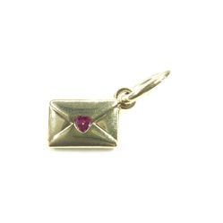  Pandora Gold Plated Love Letter Envelope Dangle Charm Shine