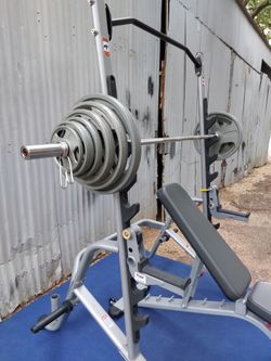 Hoist Squat Rack / Olympic Weight Plates / Gym / Gymnasio / Power Rack / Pesas / Bench Press / Fitness