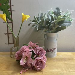 Vases And Artificial Flowers