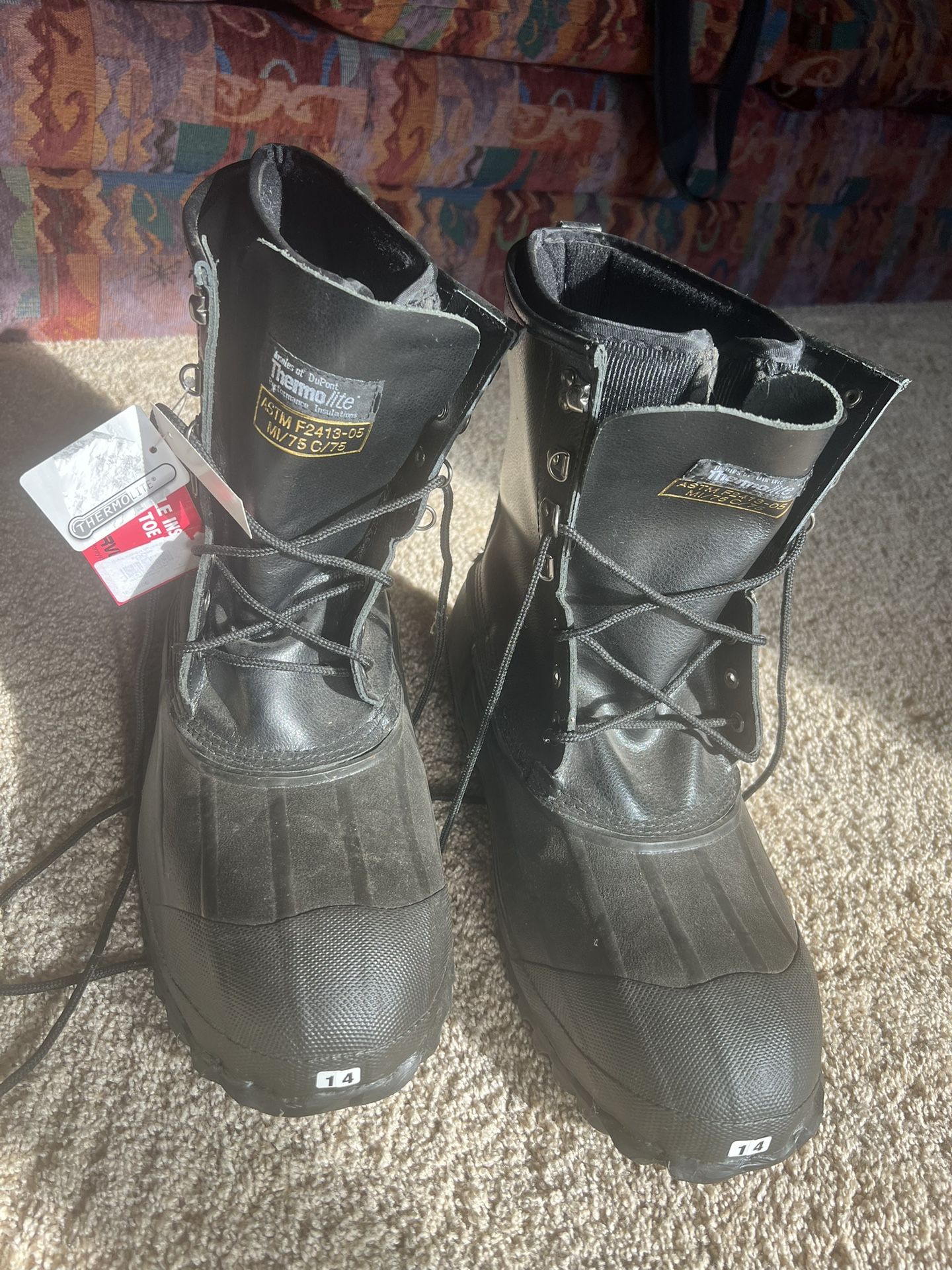 Servus By Honeywell Mens Black Waterproof Insulated Work Boots Size 14