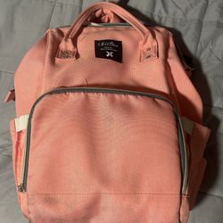 LifeColor Diaper Bag Backpack - Coral Pink