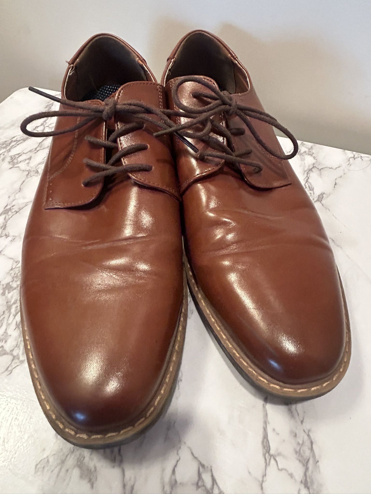 Nunn Bush Brown Leather Shoes Mens Size 10 Extra Padding For Comfort