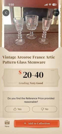 Vintage Arcoroc France Arctic Pattern Glass Stemware