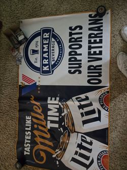 Miller lite support our veterans banner