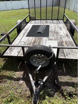 6x12 Utility Trailer Ramp Gate No Title Single Axle Steel Hauler