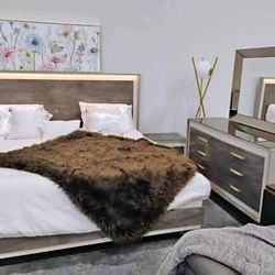 LED Light Bed Frame/Headboard - Queen - King - Full - Cal/King - SAME DAY DELIVERY - No Credit Needed