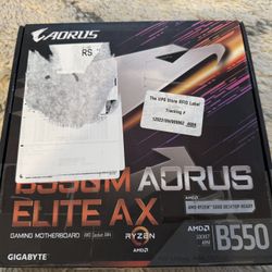 GIGABYTE B550M AORUS ELITE AX (rev 1.3) AM4 AMD B550 Micro-ATX Motherboard with Single M.2, SATA 6Gb/s, USB 3.2 Gen 1, Realtek GbE LAN, PCIe 4.0