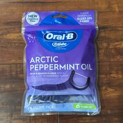 Oral-B Glide Floss Picks:  Arctic PEPPERMINT Oil 75 Count