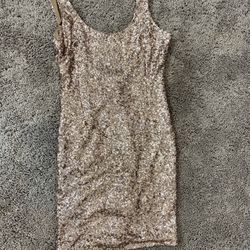 Gold Sequin Dress