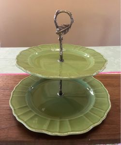 Two Tier/Plate Ceramic Stands