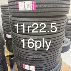 4 New 11r22.5 16ply