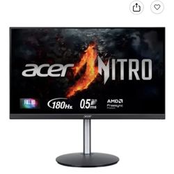 Acer - Nitro 23.8” IPS FHD 1080P 180Hz 0.5ms FreeSync Premium Gaming Monitor (DisplayPort, HDMI) - Black