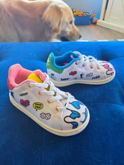 Adidas Stan Smith Aaron Kai toddler kicks shoes sneakers size 7
