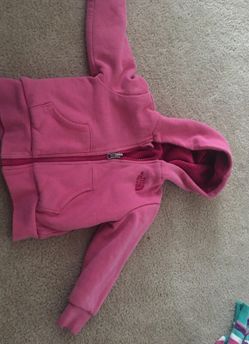 Reversible pink North Face 2t