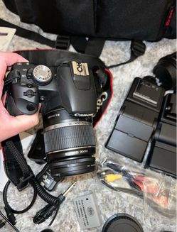 Cannon Eos Digital Rebel T1i DSLR Camera With Accessories,Strap, Carry Bag
