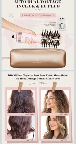 Dual Voltage Travel Size Hot Air Brush Dryer & Styler