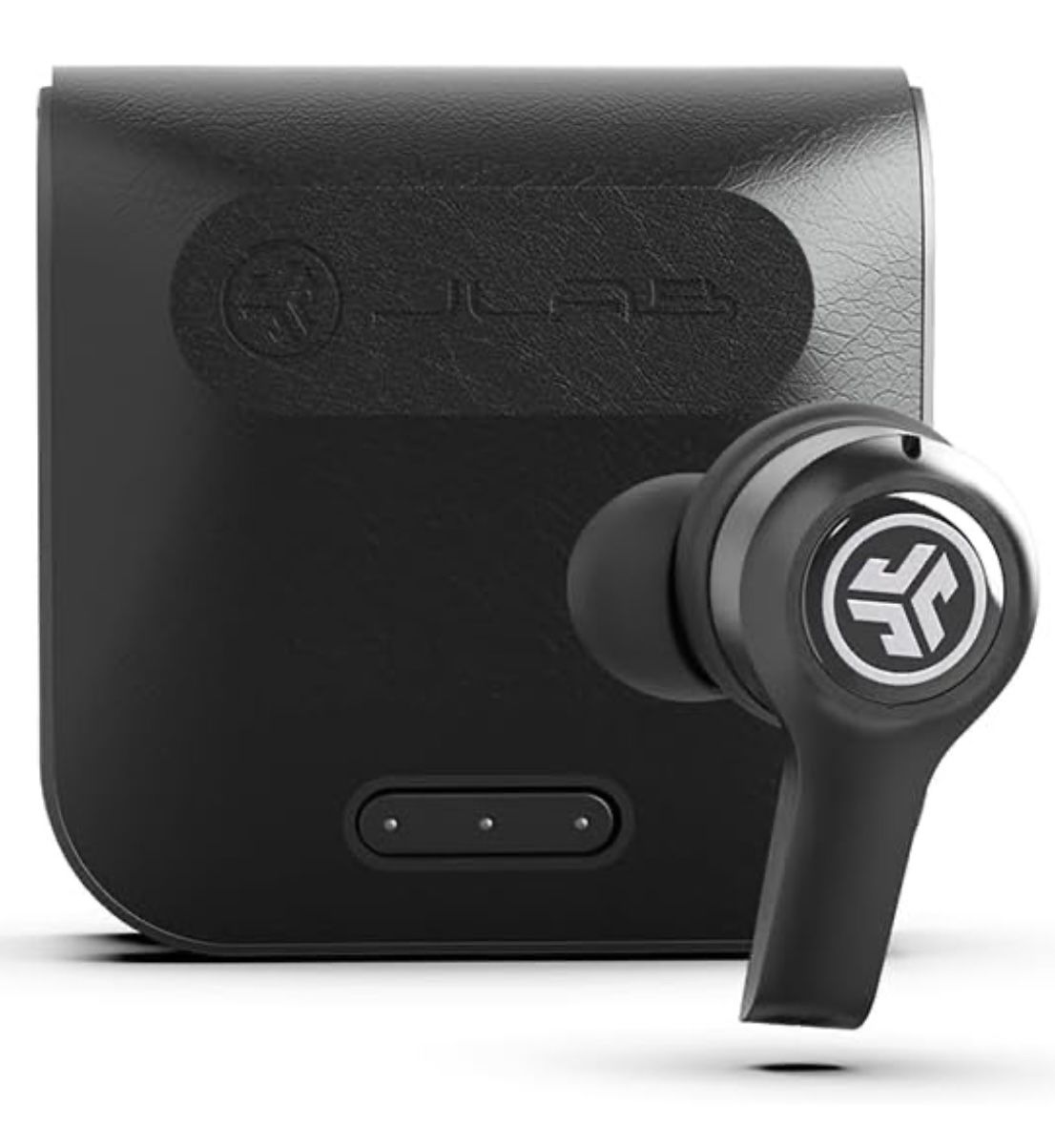 JLab JBuds Air Executive True Wireless Bluetooth Earbuds + Charging Case, Black, C3 Calling with Dual Microphones, Long Travel Playtime, Bluetooth 5.0