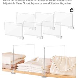 BRAND NEW Acrylic Shelf/Closet Organizers 