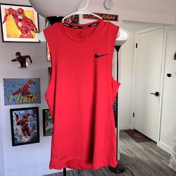Nike Dri Fit Red Vest For Men (Size S)