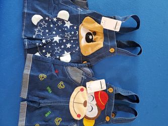 Brand New w/Tags KIDS 18 mo. Denim Romper/Onesie with Adjustable straps