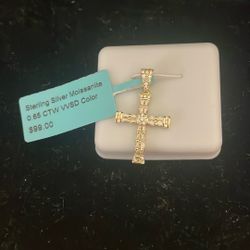 Moissanite Cross Pendant