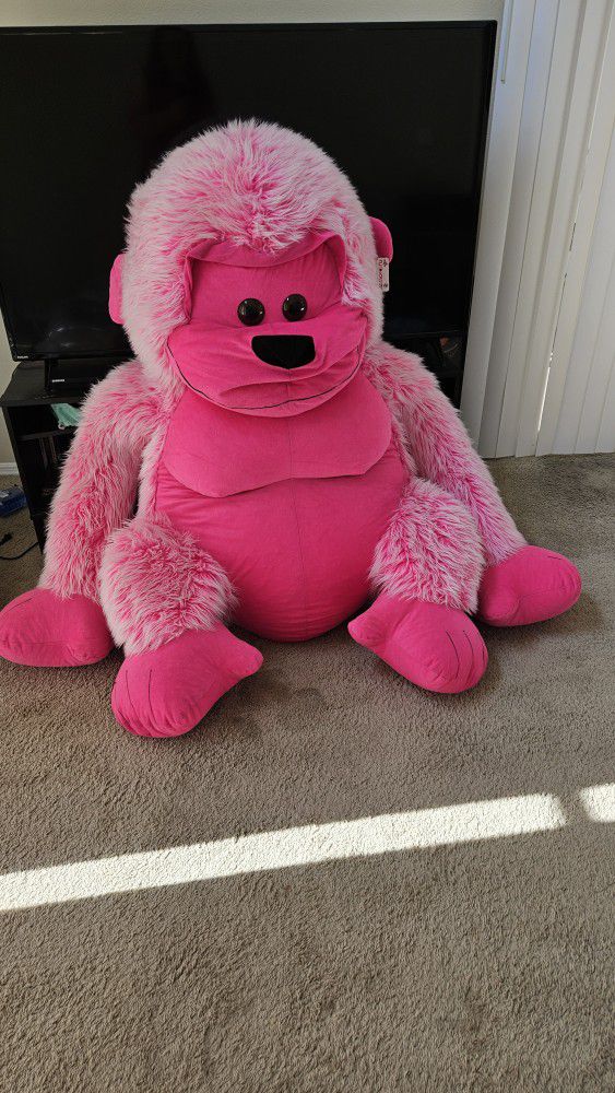 Valentines Pink Gorilla Stuffed Animal