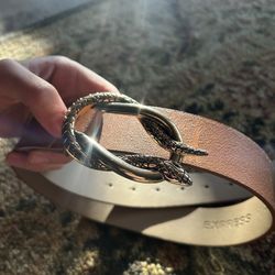 Small Synthetic Leather Snake Belt 