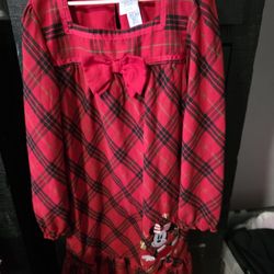 Disney Red Plaid Minnie Mouse Pajamas - Size 9/10