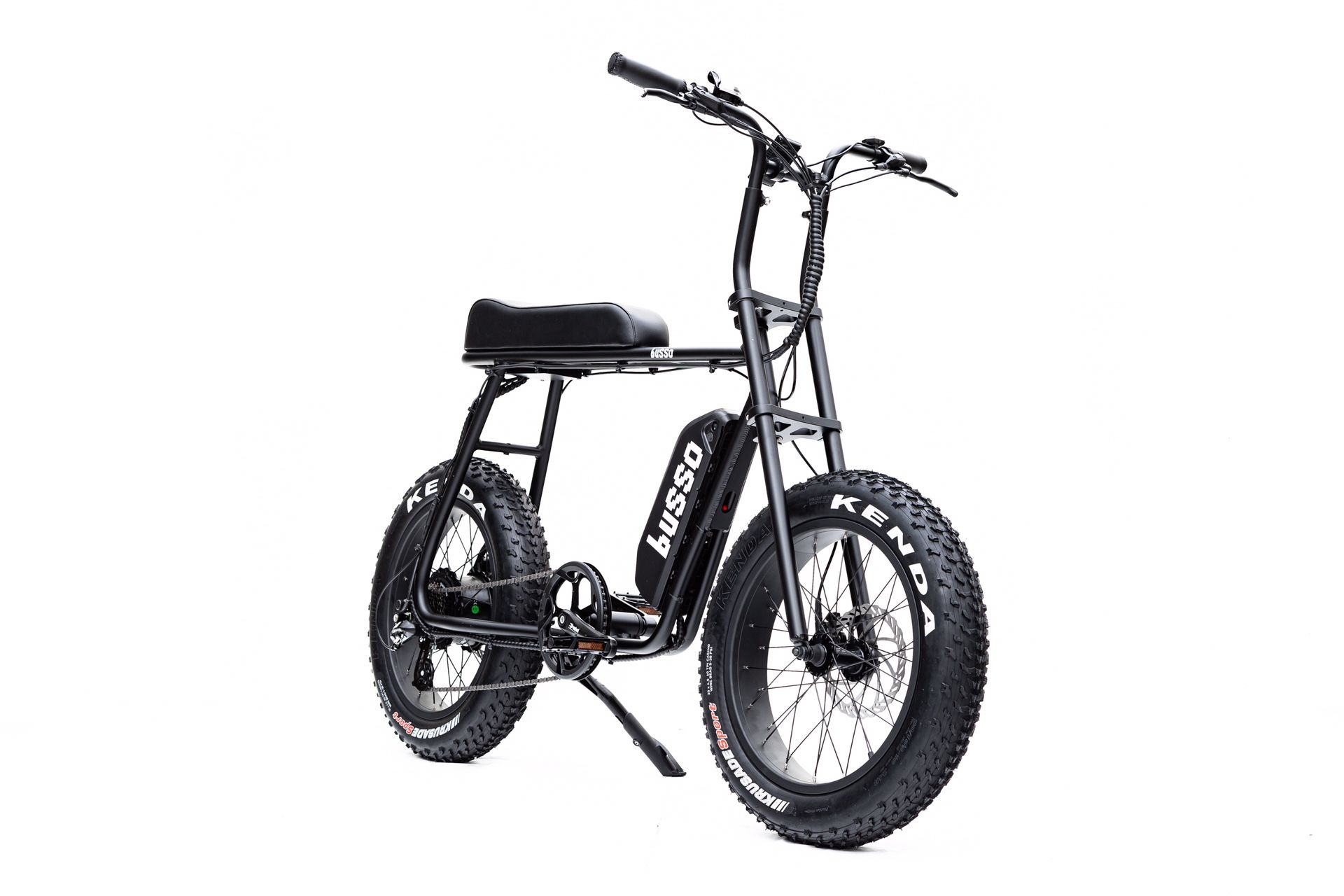 Busso Bikes 500W Electric Bike Ebike Retro Motor Bicycle Pedal Assist 25 MPH Black White