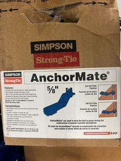 7-boxes 100 pcs 5/8" Blue Simpson Strong Tie Anchor Mates brand new