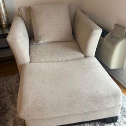 Oversized Chair + Ottoman-MUST GO ASAP