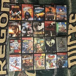 Ps2 games tekken ,tony hawk,WWE,GTA etc