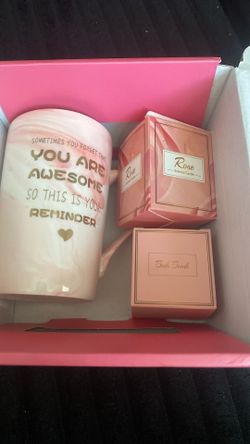 Mug, Candle, And Bath Bomb Set
