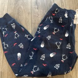 🦌 Hollister Men’s Holiday Jogger Pants – Navy, Size M (Epic Flex Stretch)