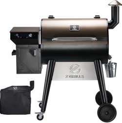GRILLS 7002C Pellet Smoker, 697 sq in, LCD Screen,PID 3.0 8-1 Electric Smoker,Built-in meat probes, Rain cover included, Outdoor cooking
