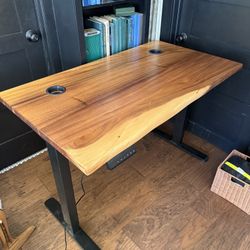 Standing Desk / Sitting Desk - Great Condition - 48 X 57 Wood w/ Adjustable Height