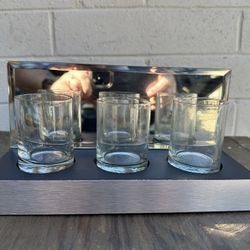 Silver Mirror Shelf