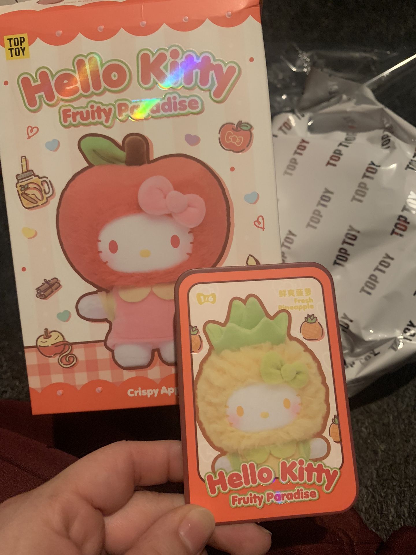 Pineapple Hello Kitty Plush Pendant