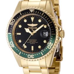 New Gold Invicta Pro Diver Mens Watch