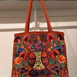 Owl Embroidery Art Side Bag