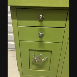 Green Wood Cabinet