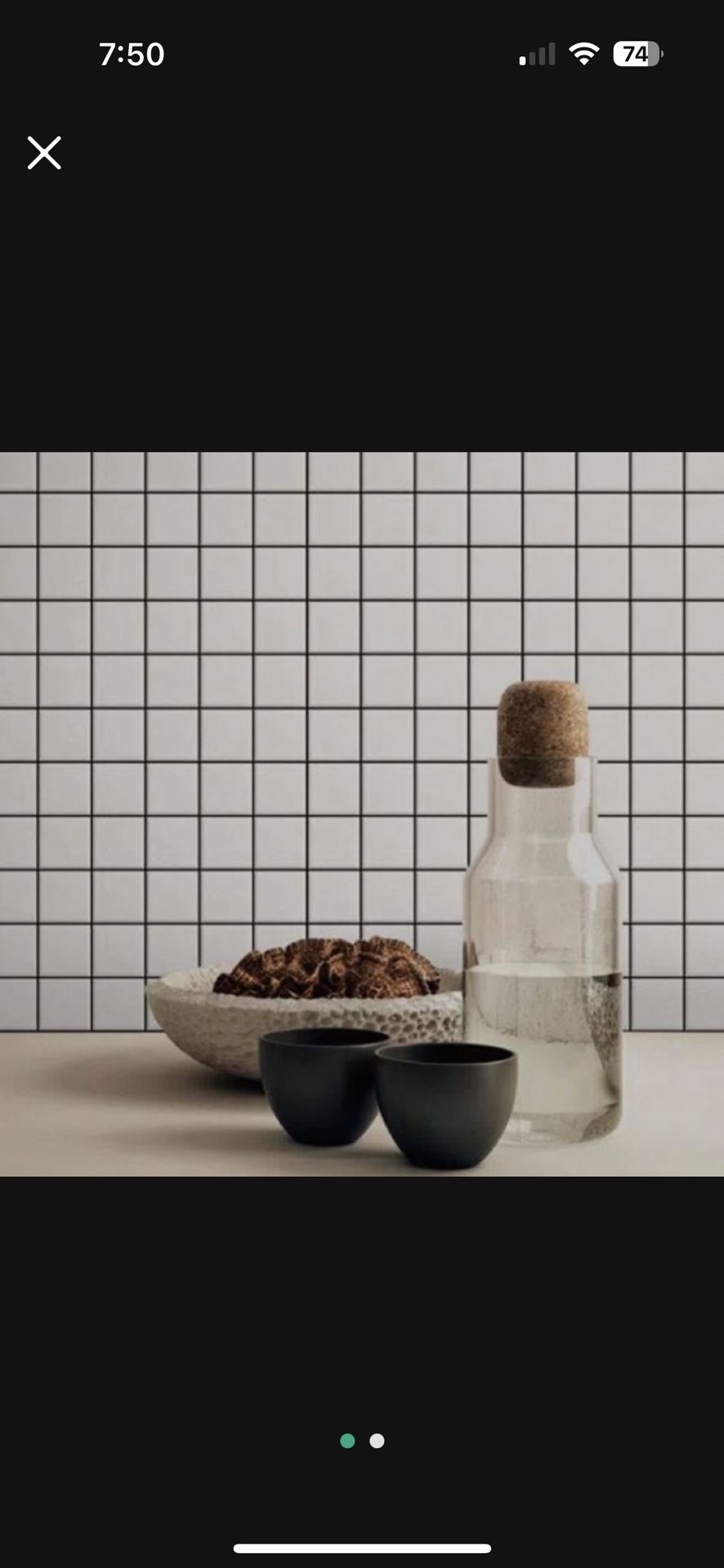 Mid Century Glass Mosaic Tile