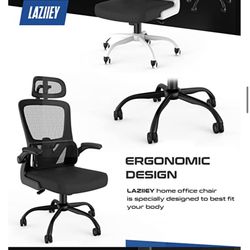 Laziiey Home Office Desk Chair, Ergonomic Office Chair with Flip