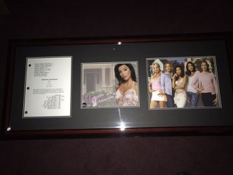 Eva Longoria Autographed N Beautifully Framed Trifecta! A Beautiful Sexy Signed Photo of Eva in her Desperate Housewives Lingerie, The framed Pilot o